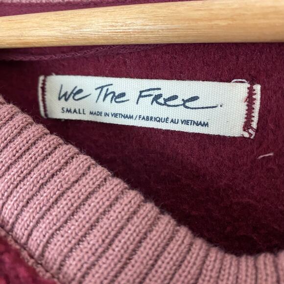 We The Free - Free People Cozy Camden Sweatshirt - Mulberries - Small - Picture 8 of 8